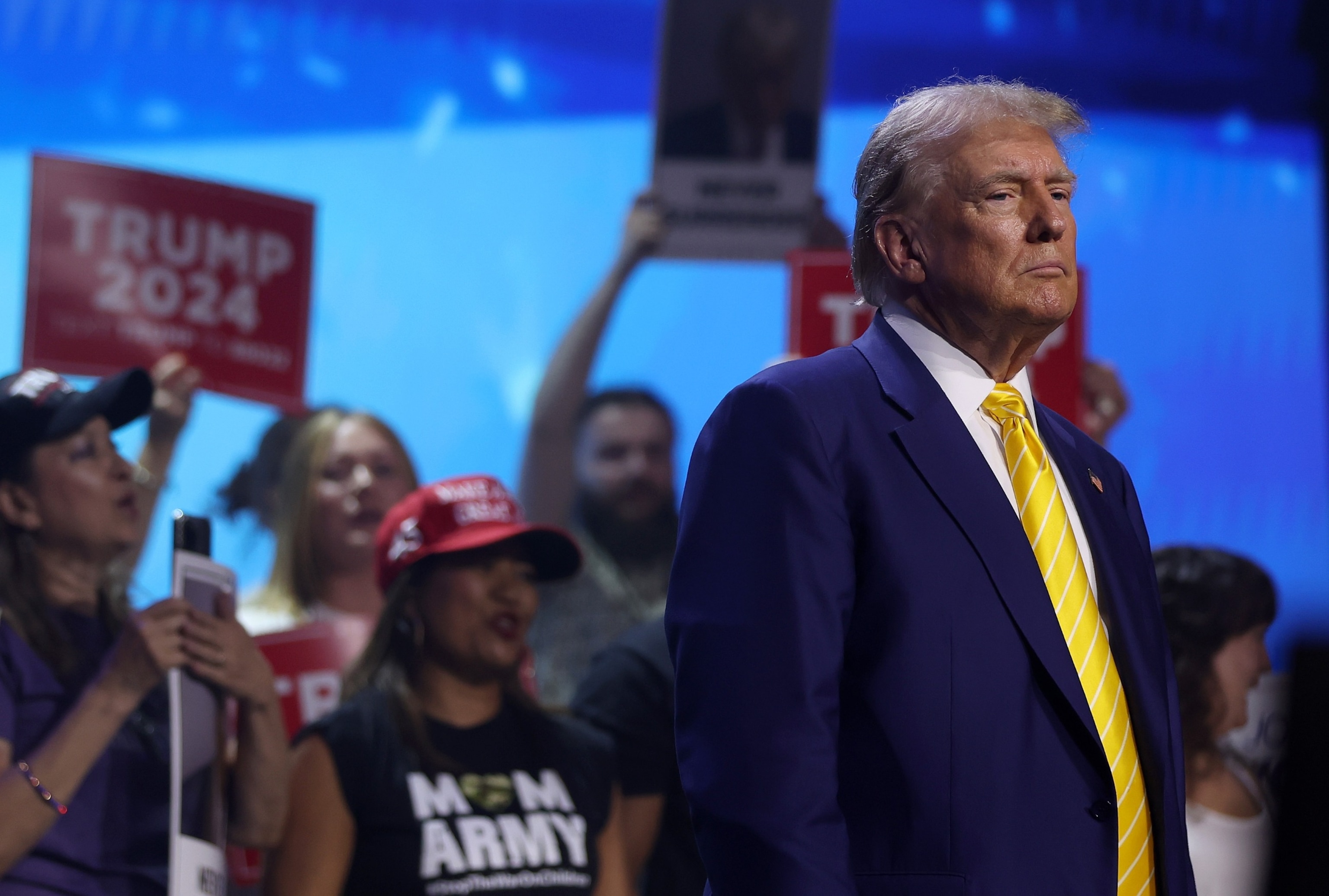 PHOTO: Donald Trump Participates In A Turning Point Town Hall In Phoenix, Arizona