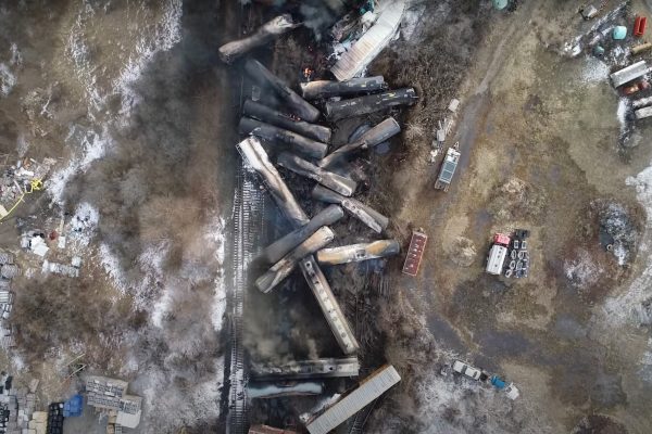 The National Transportation Safety Board (NTSB) identifies the cause of the toxic train crash in East Palestine, Ohio in 2023