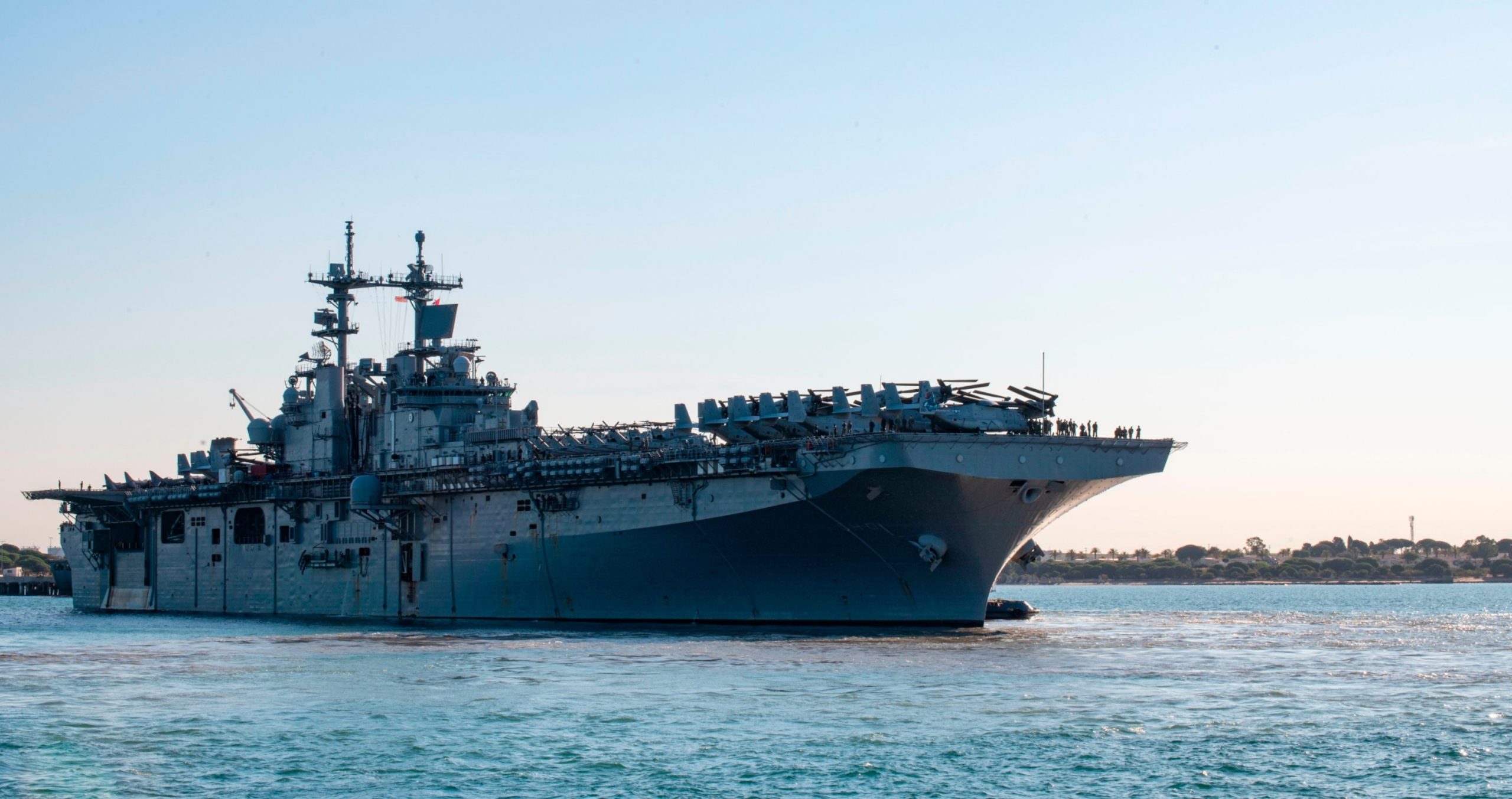The United States deploys USS Wasp assault ship and Marines to the eastern Mediterranean