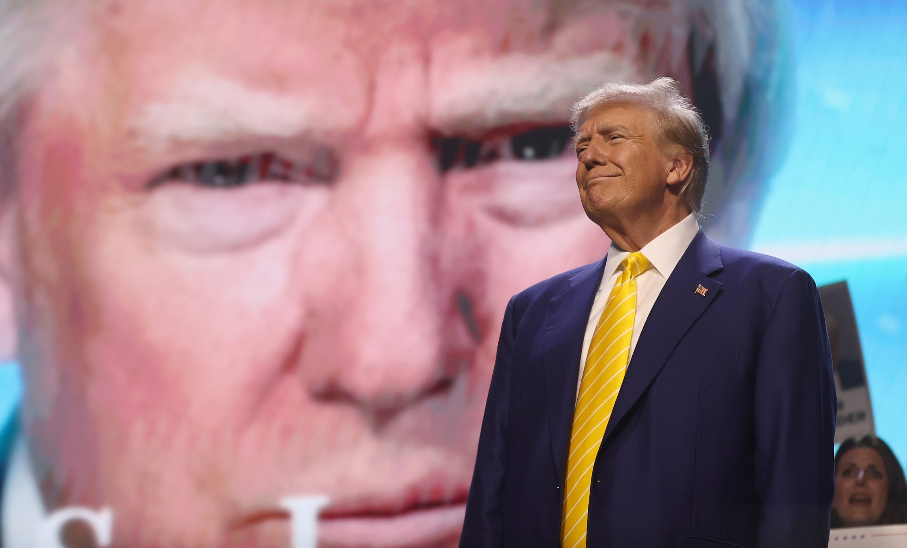 PHOTO: Former President Donald Trump speaks during a Turning Point PAC town hall at Dream City Church, June 06, 2024, in Phoenix, Az. 