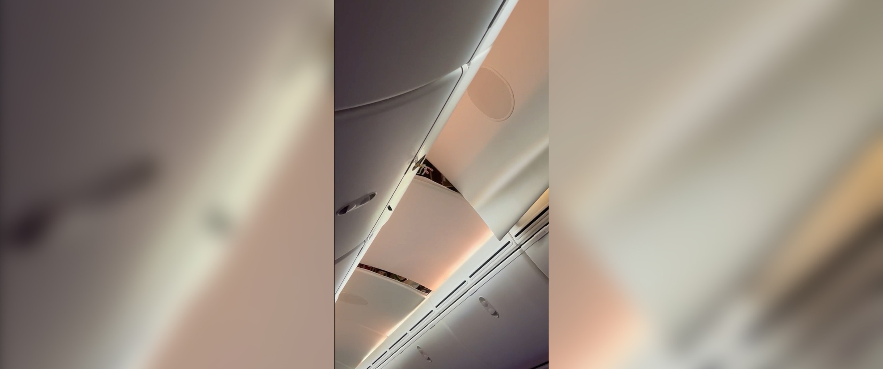 PHOTO: Damage to the cabin is seen on an Air Europa following severe turbulence, July 1, 2024.