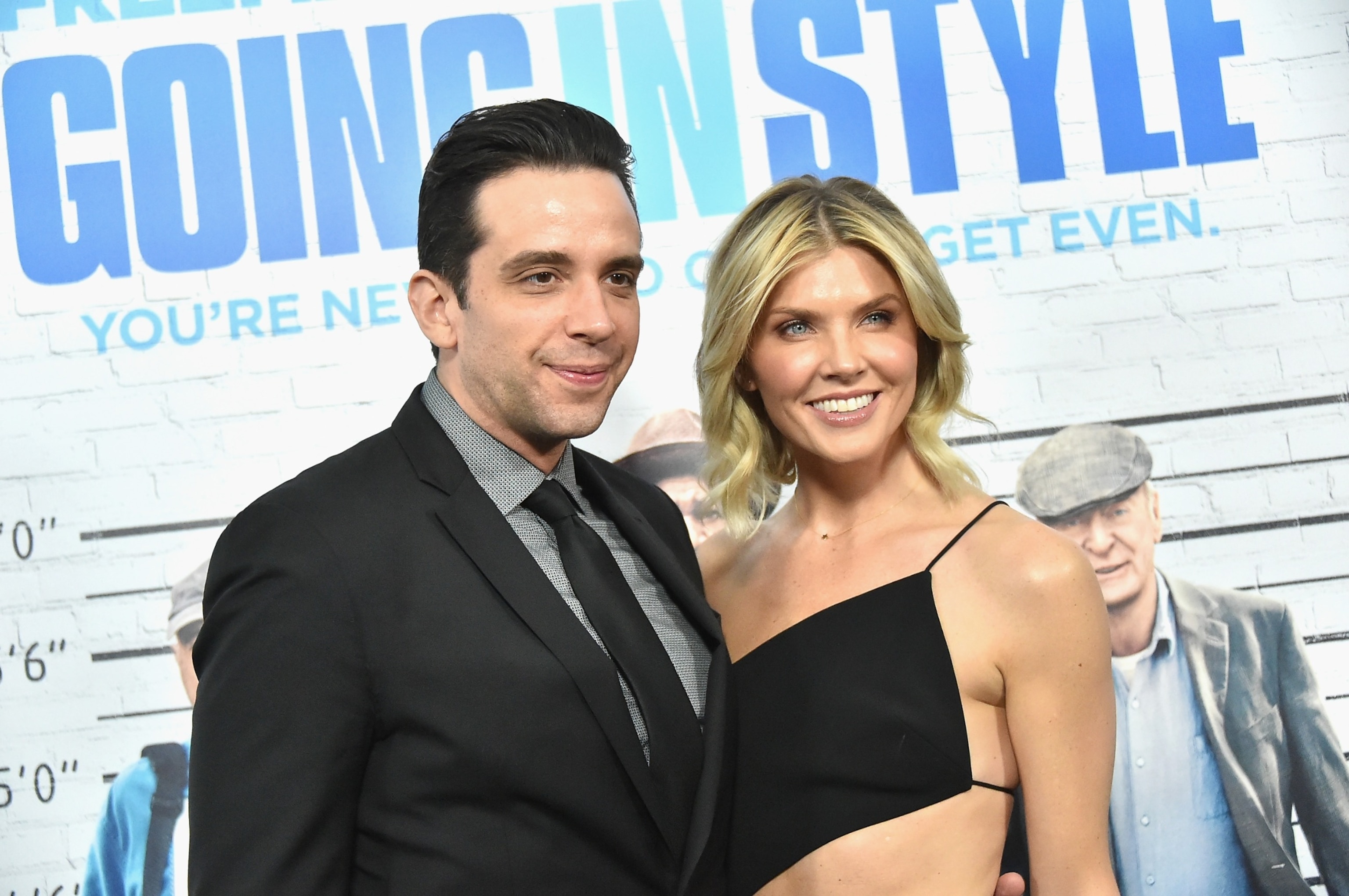 PHOTO: Nick Cordero and Amanda Kloots attend the "Going In Style" New York Premiere, March 30, 2017, in New York.