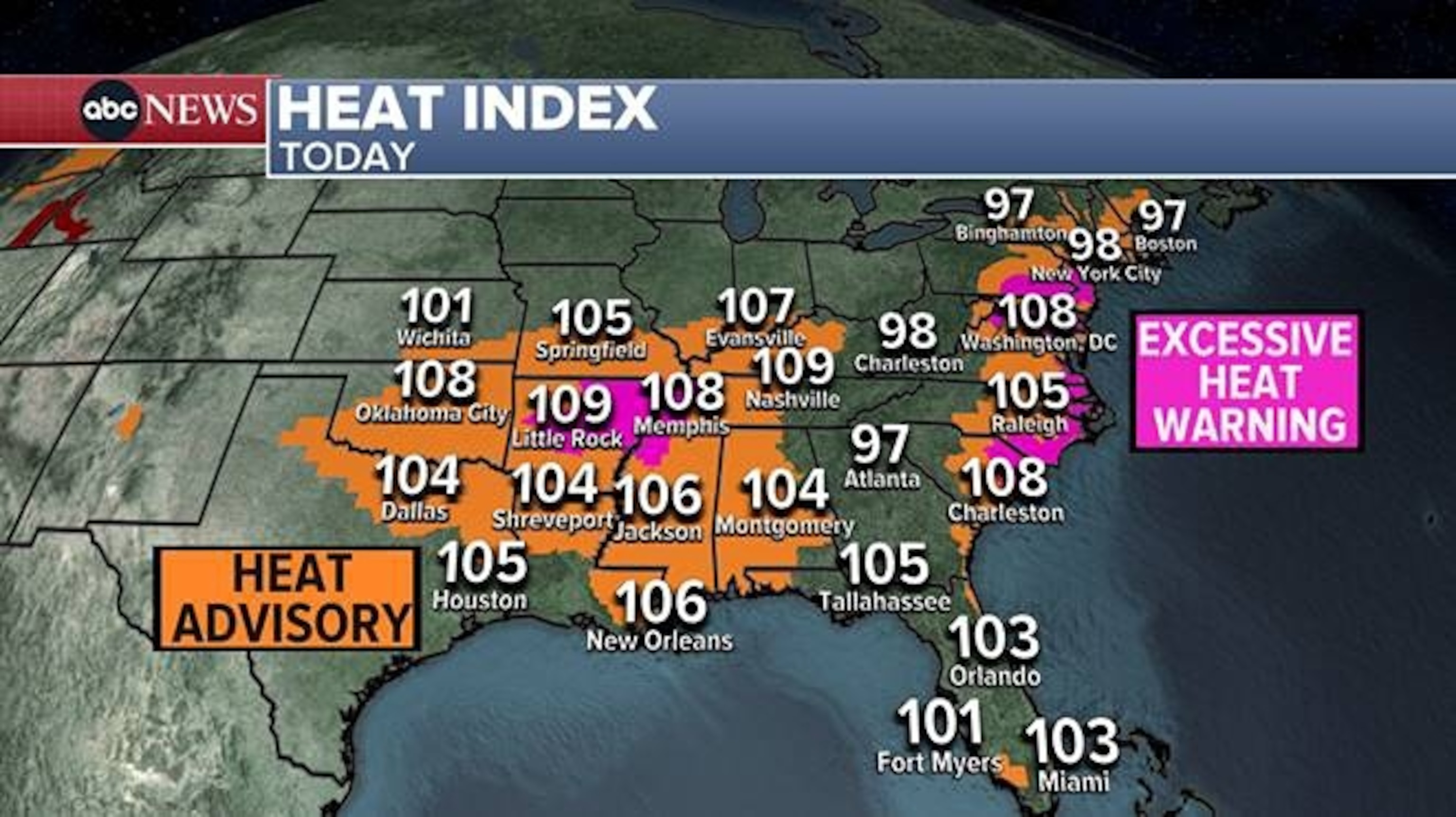 PHOTO: Heat Index - Today Map