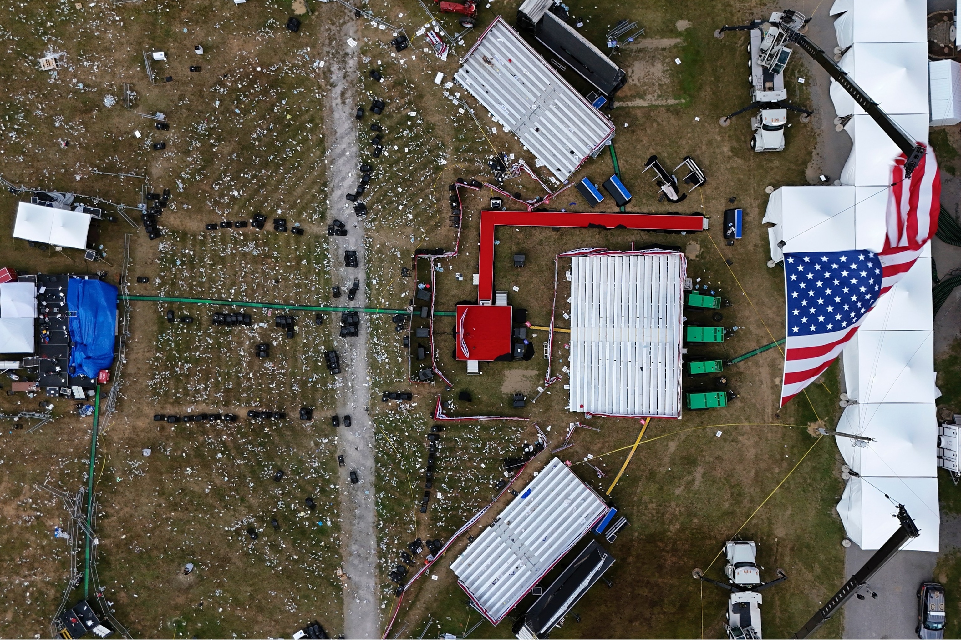 PHOTO: The Butler Farm Show, site of a campaign rally for Republican presidential candidate former President Donald Trump, is seen Monday July 15, 2024 in Butler, Pa.