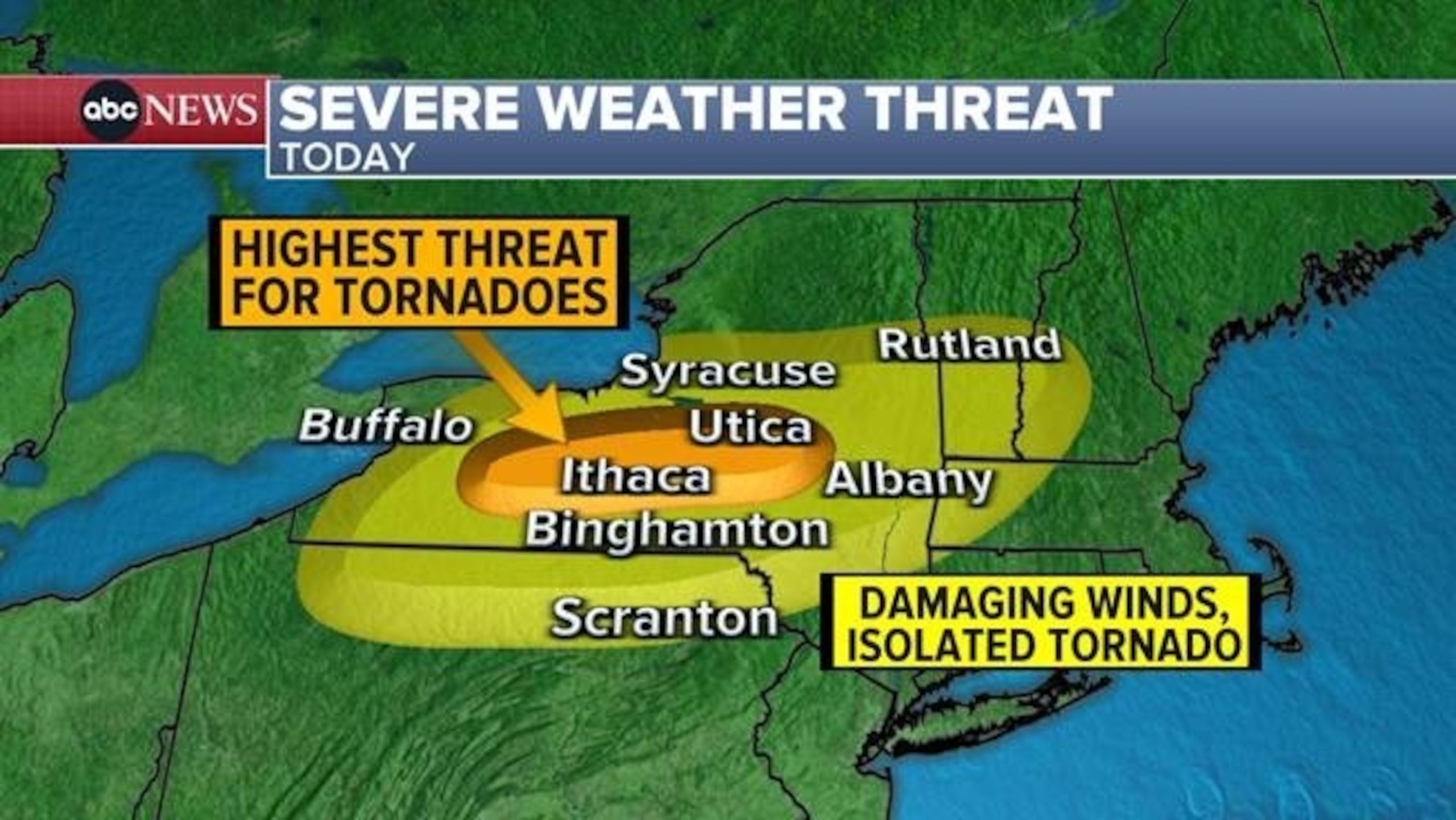 Flash flood and tornado threats expected as Beryl remnants move into Northeast.