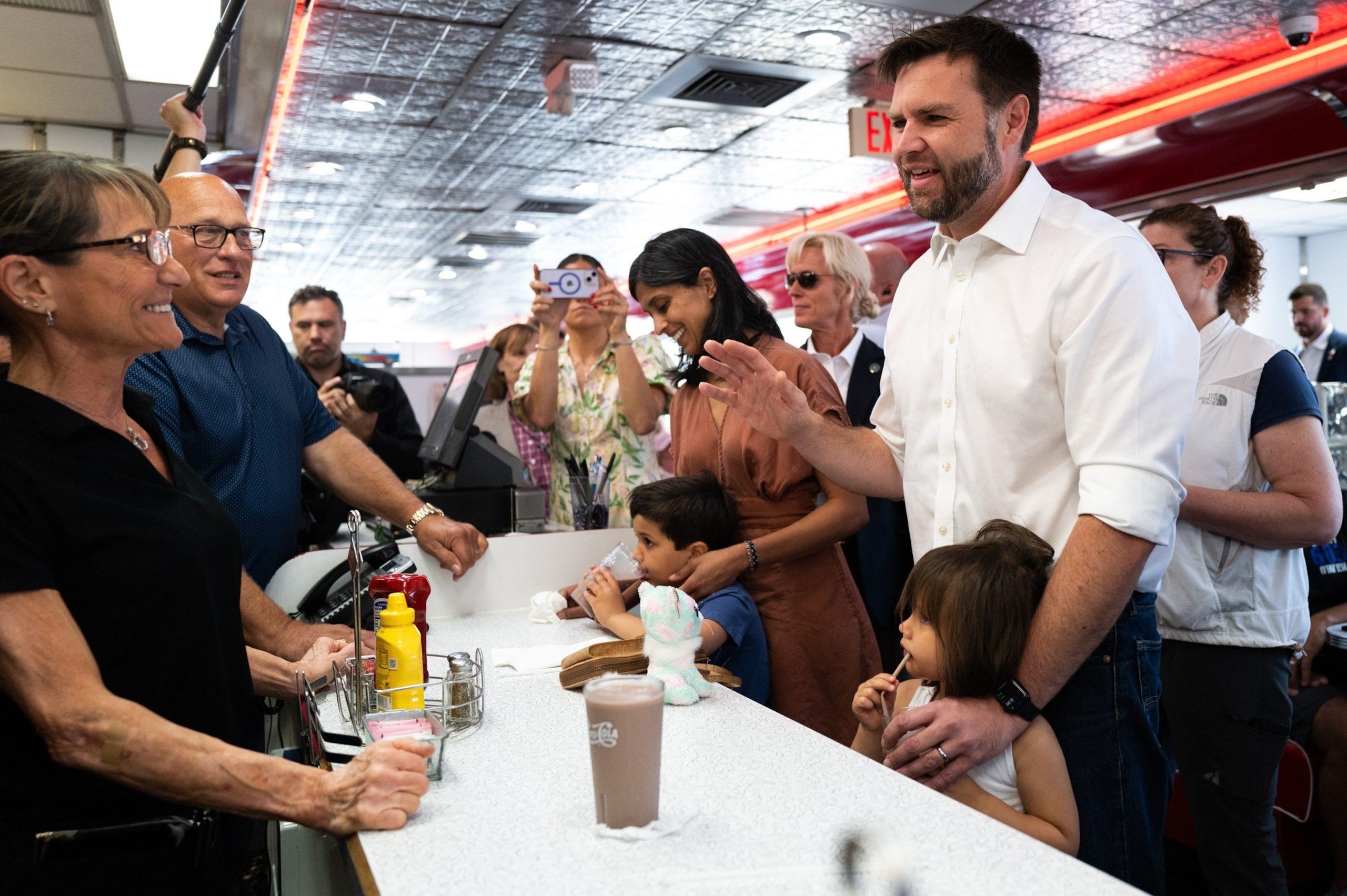 Governor Andy Beshear comments on JD Vance's Appalachian roots during 2024 election campaign for Harris