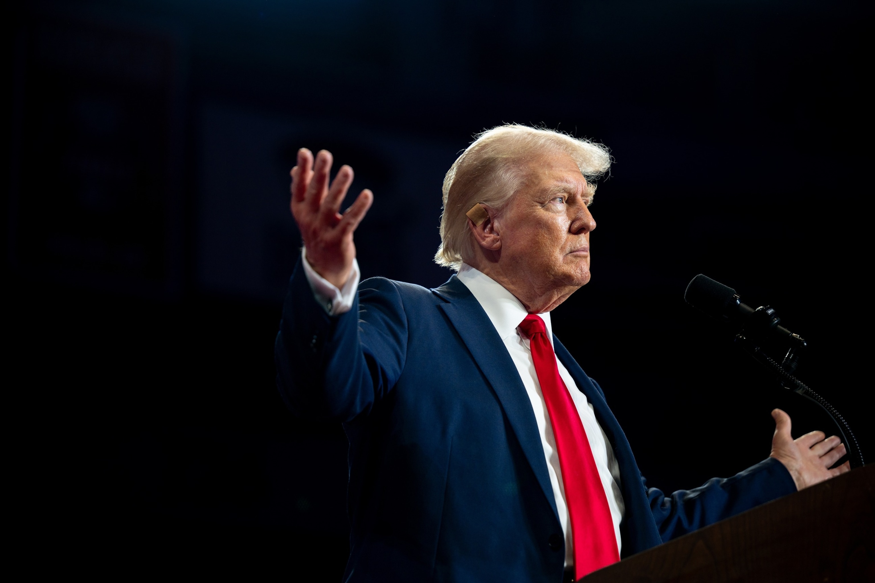 PHOTO: Republican Presidential Nominee Donald Trump Holds A Campaign Rally In Charlotte, North Carolina