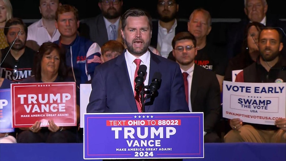 JD Vance begins campaigning as Trump campaign pivots towards Kamala Harris