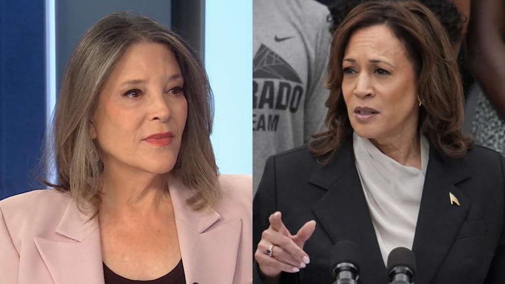 Marianne Williamson discusses Kamala Harris' presidential candidacy in a video