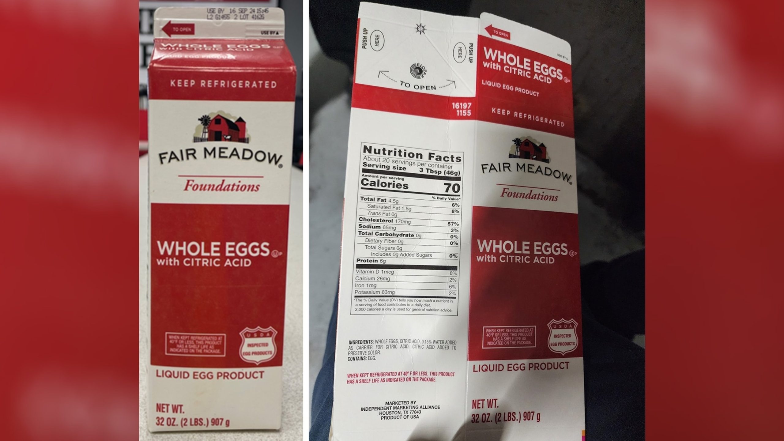 Recall of Over 4,000 Pounds of Liquid Eggs Across 9 States