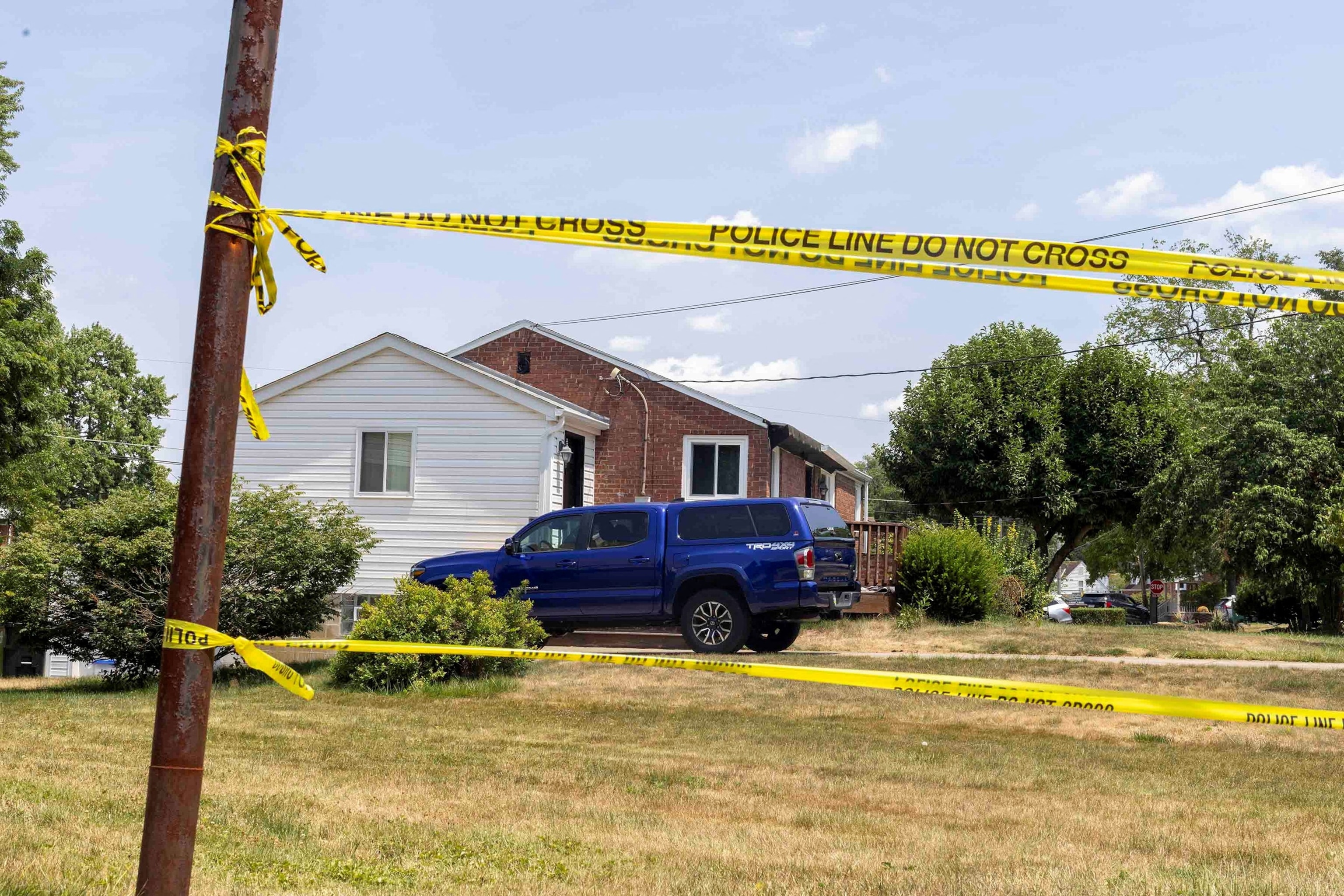 PHOTO: A view of police tape near the home of 20-year-old Thomas Matthew Crooks in Bethel Park, Pennsylvania, July 16, 2024.