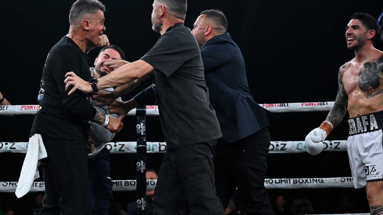 Brother of Boxer Gets Involved in Post-Fight Melee by Throwing Punch at Rival Trainer