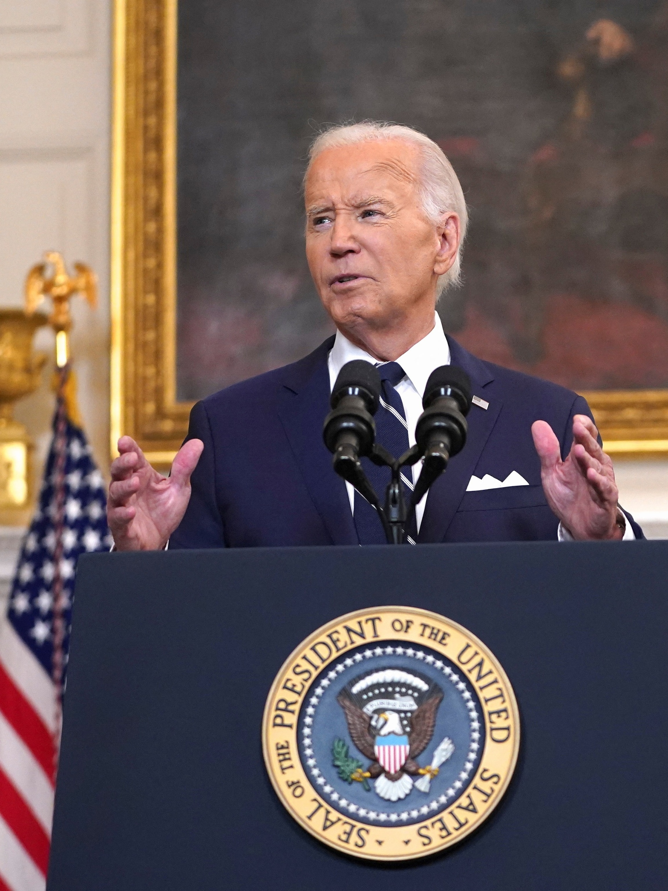 PHOTO: President Joe Biden speaks about the release of Paul Whelan, Evan Gershkovich, Alsu Kurmasheva, and Vladimir Kara-Murza,  at the White House in Washington, D.C., on Aug. 1, 2024.