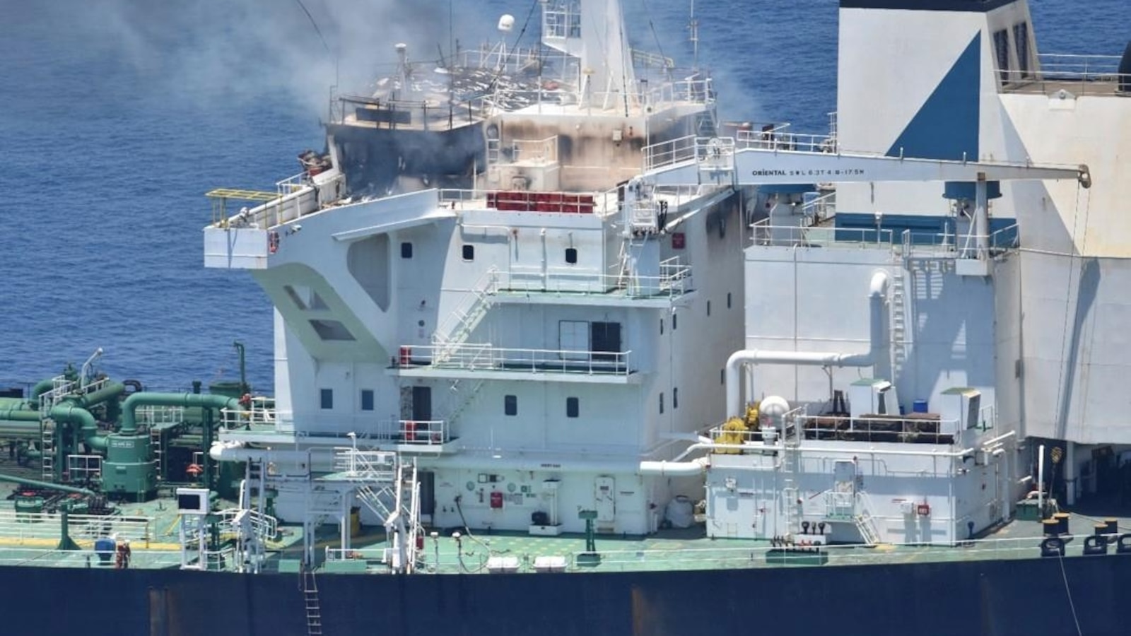 Greek-flagged tanker engulfed in flames following Houthi attacks, no oil spill detected