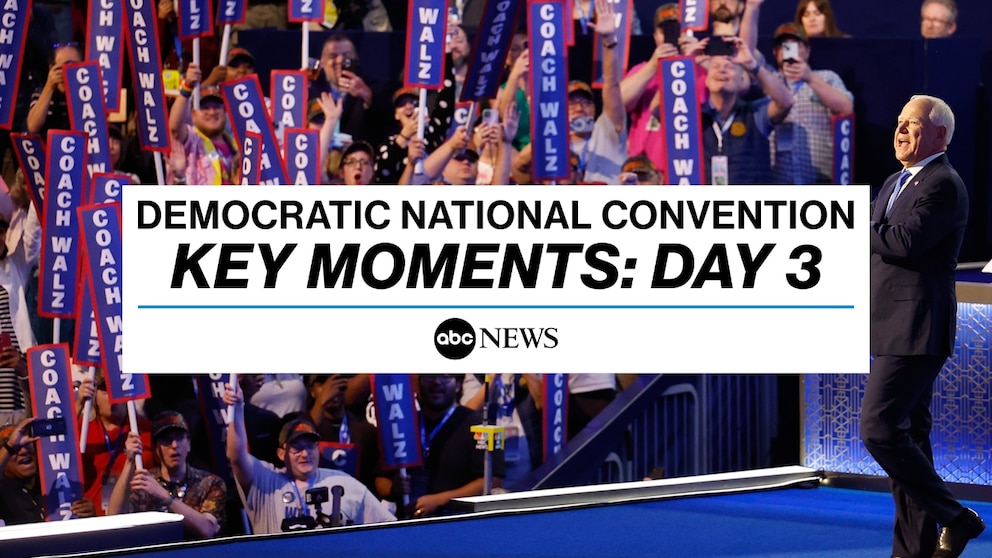 Highlights from Day 3 of the Democratic National Convention: Walz urges Democrats to give it their all