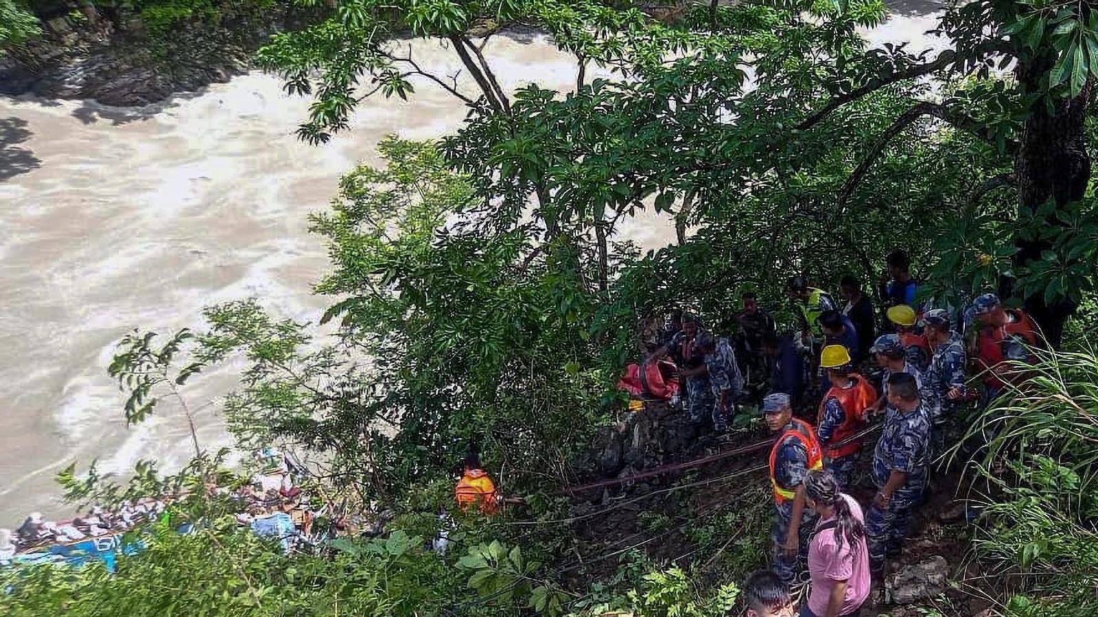 Indian Pilgrims Involved in Bus Accident on Nepal Highway