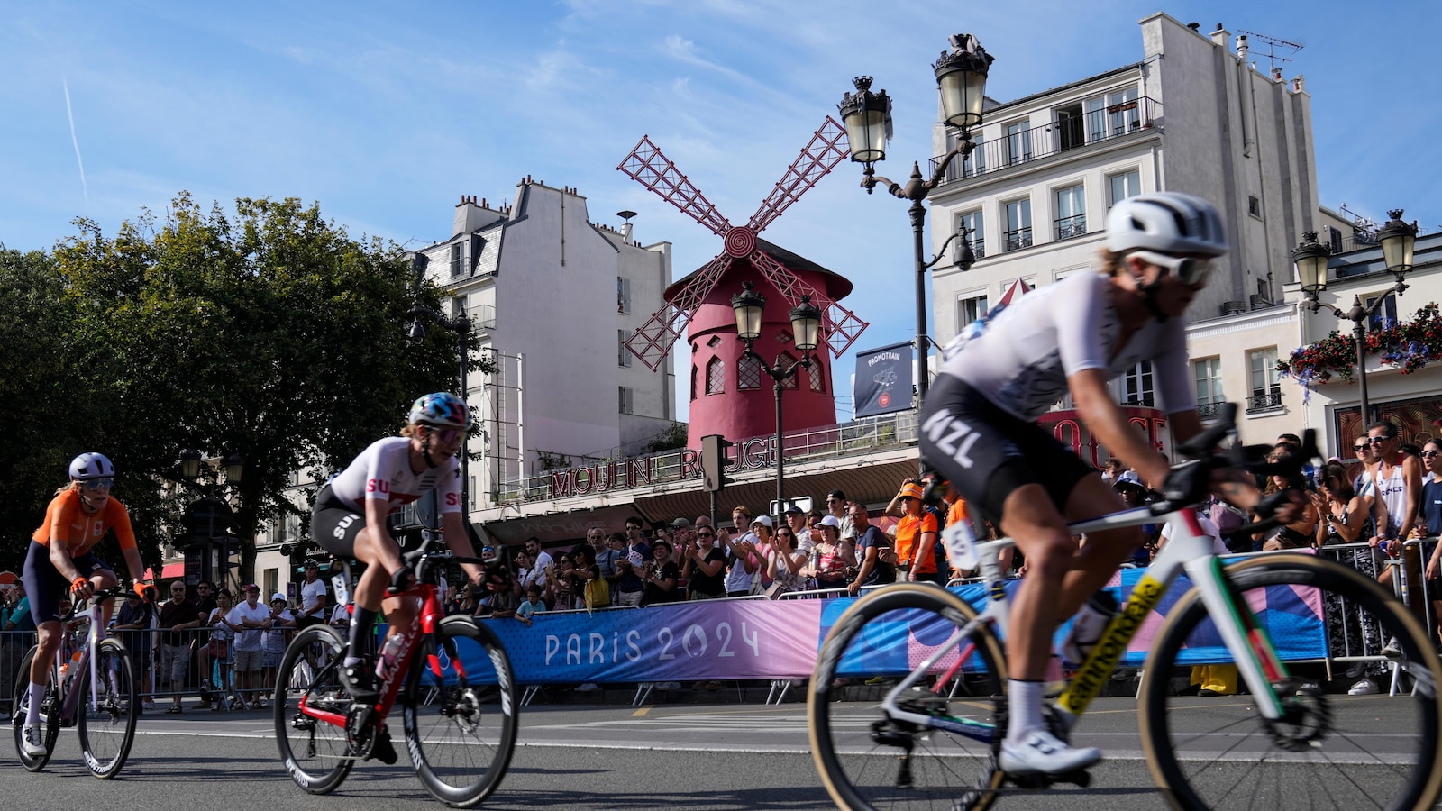 Kristen Faulkner of the US emerges victorious in women's road race at Paris Olympics with a strong sprint to the finish line