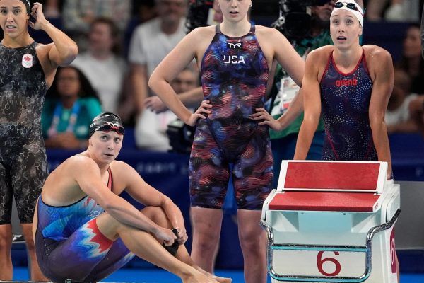 Ledecky earns 13th medal with silver, McIntosh and Douglass win gold.