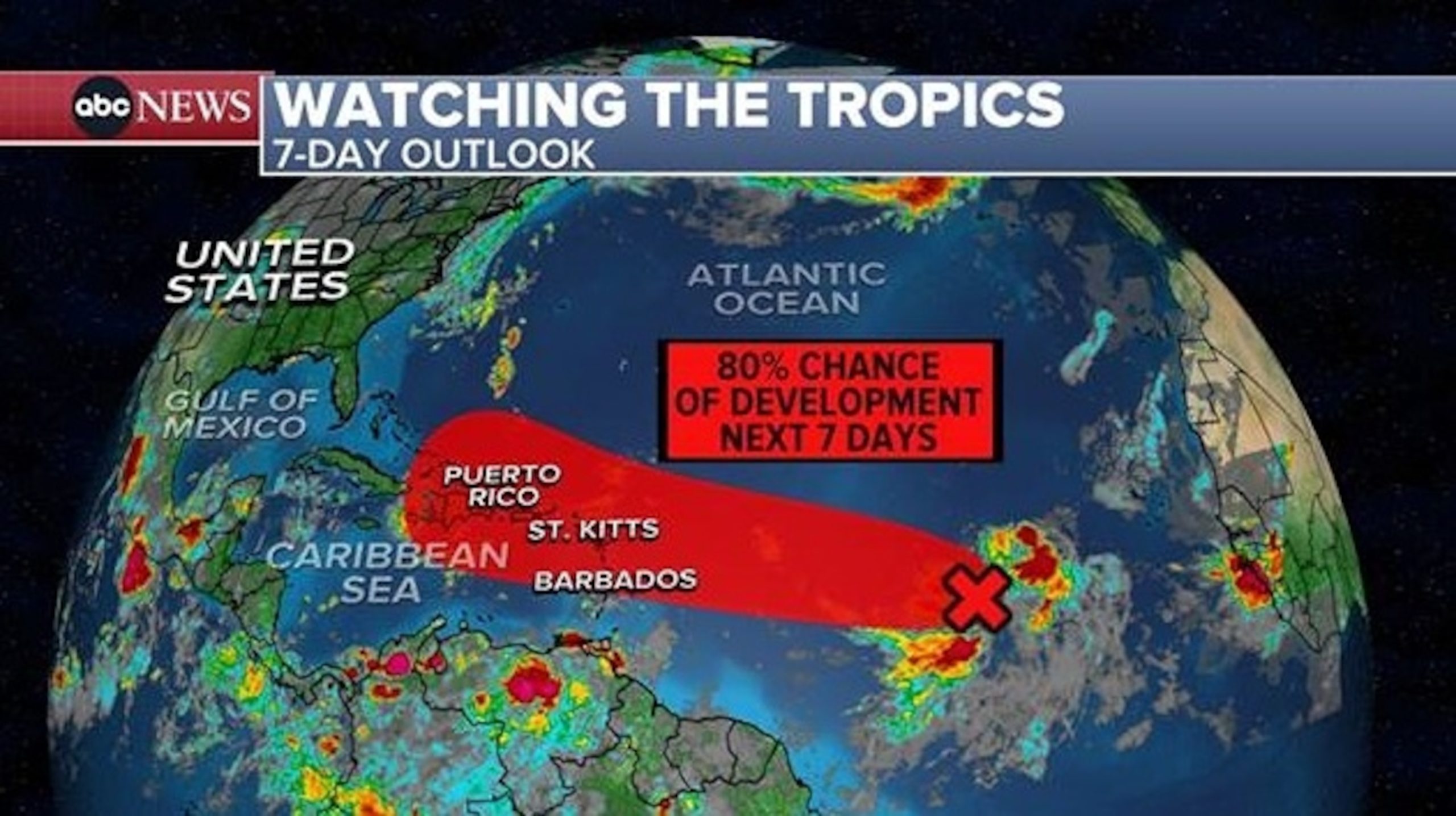 Remnants of Tropical Storm Debby dissipate as new tropical wave forms in central Atlantic