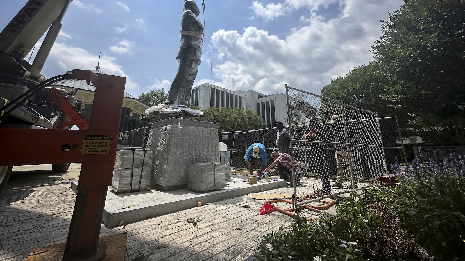 Replacement of more than 100-year-old Confederate monument with bronze statue of John Lewis