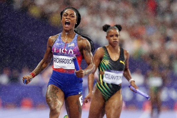 Sha’Carri Richardson helps lead US team to victory in 4x100 relay for her first Olympic gold medal