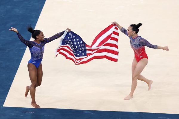 Simone Biles earns her second Olympic gold in women's gymnastics all-around, with Suni Lee securing bronze.