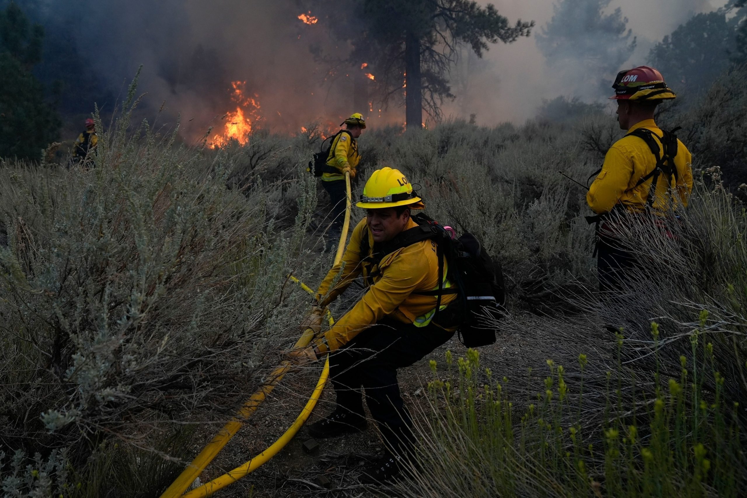 Firefighters making progress in containing 3 massive wildfires near Los Angeles