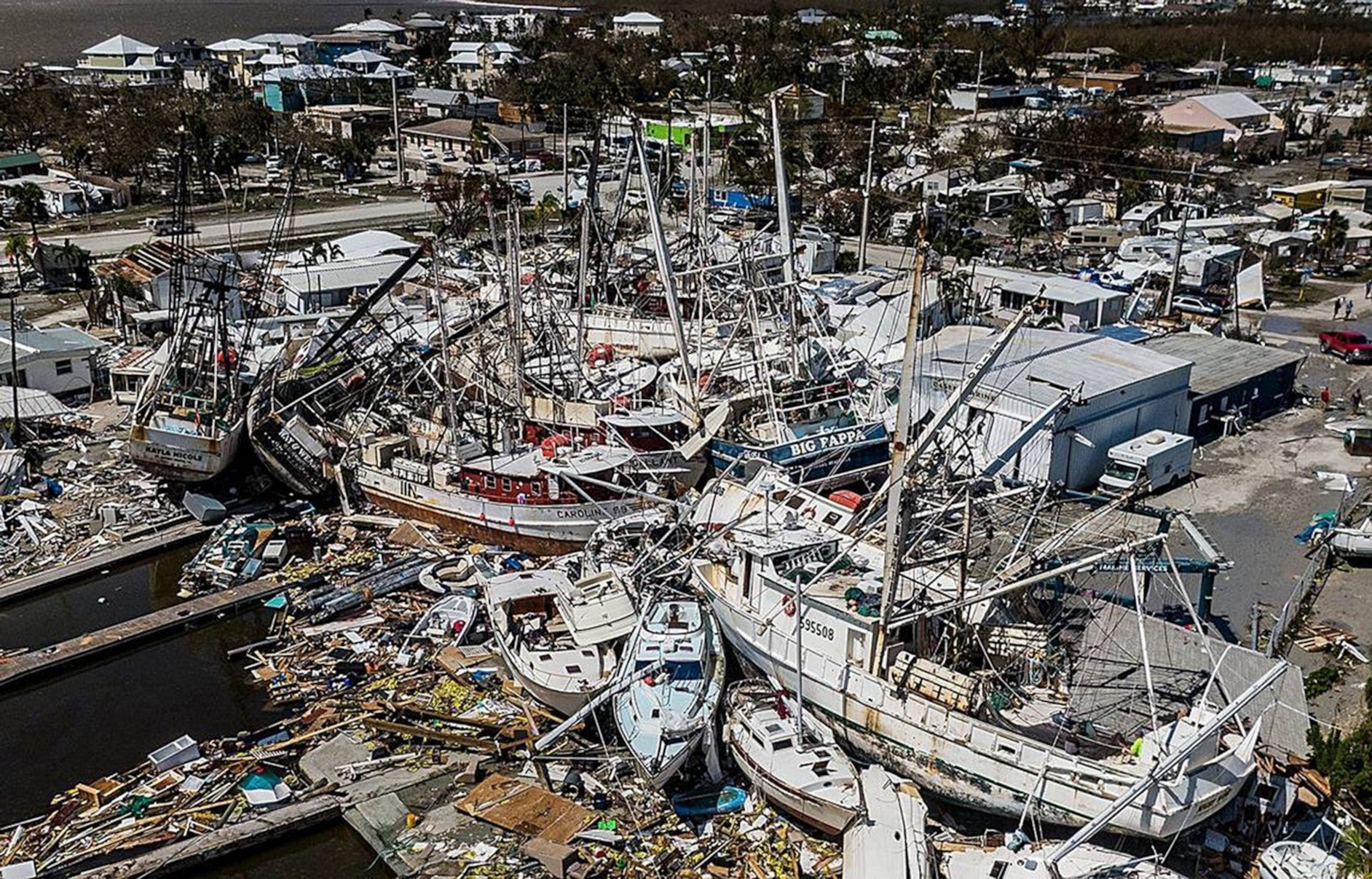 Impact of 2022 hurricane on Florida's Gulf Coast and upcoming threat from Hurricane Helene