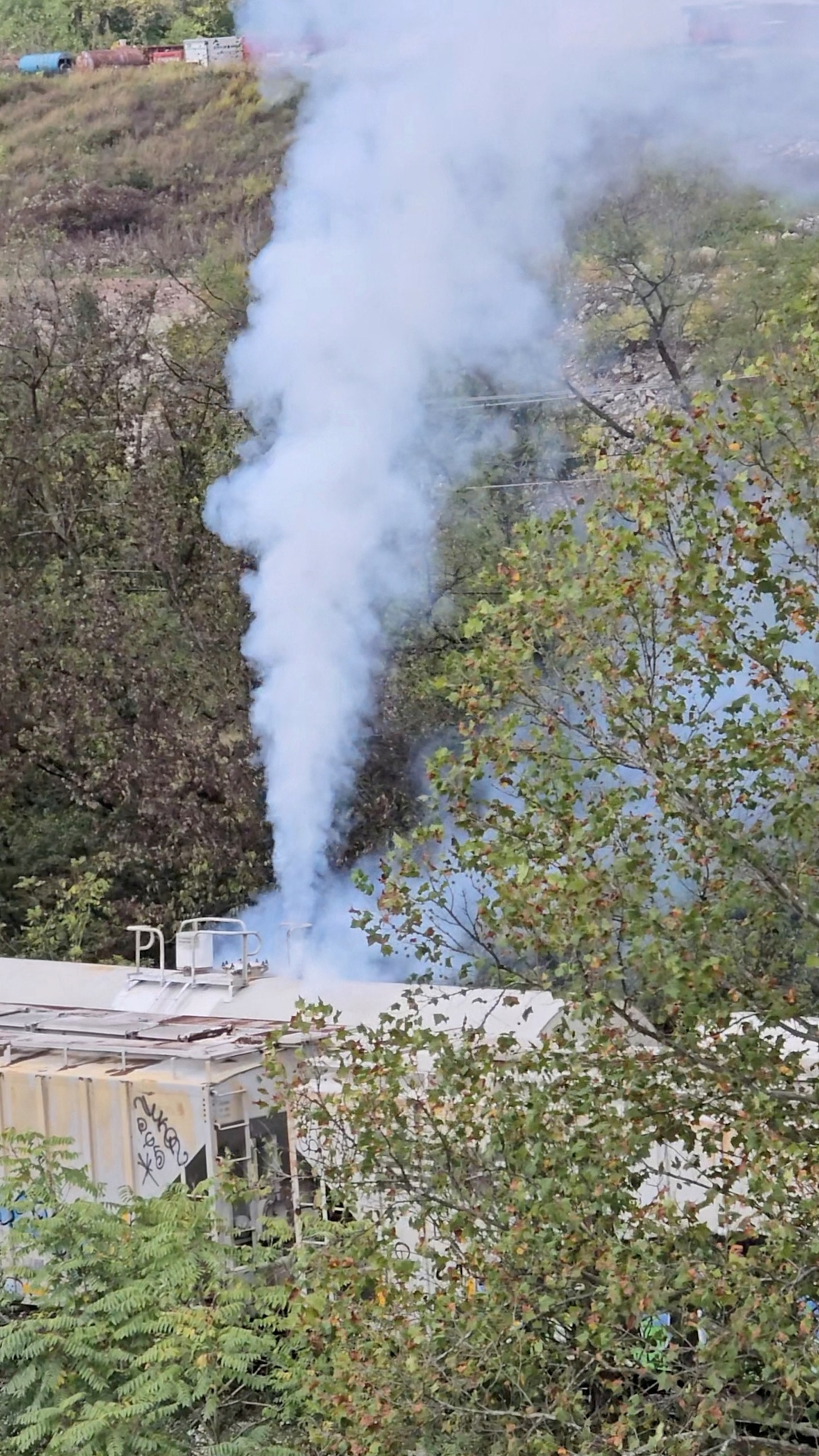 PHOTO: Train car chemical leak causes evacuation orders in Ohio county