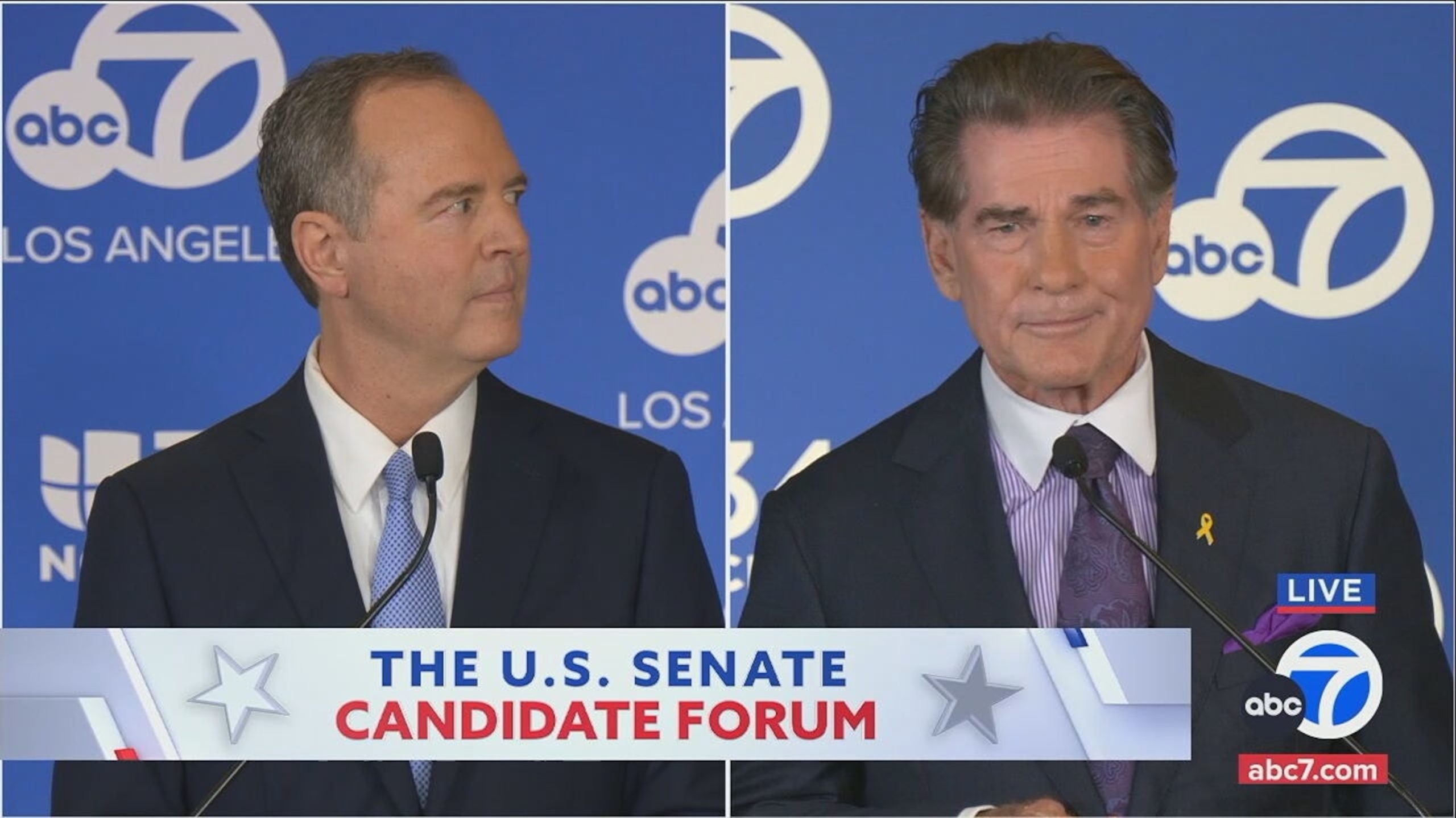 Debate between Adam Schiff and Steve Garvey on Trump impeachment trial takes center stage in California US Senate debate